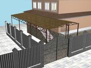 навесы и автонавесы,  перила и ворота кованые